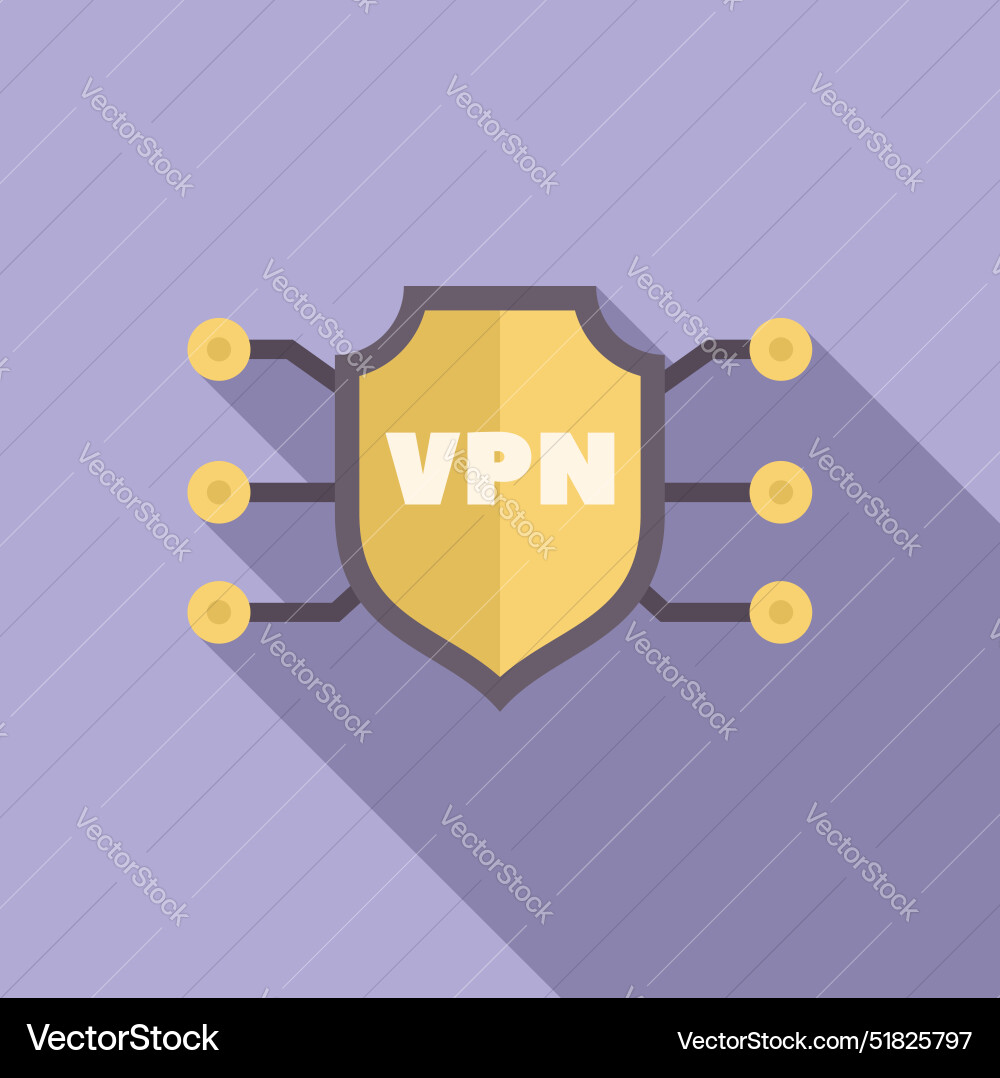Vpn shield is protecting data connection Vector Image
