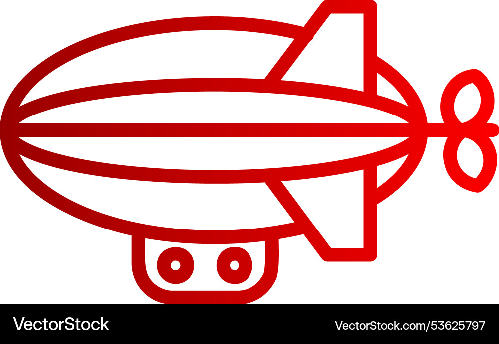 Zeppelin line gradient icon Vector Image
