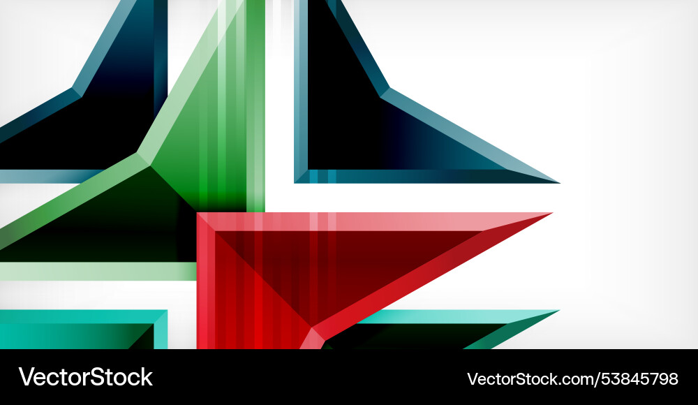 Abstract background color triangles and arrows Vector Image
