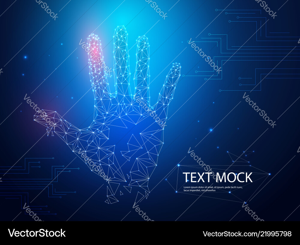 Cybersecurity Hologram Scan vector image