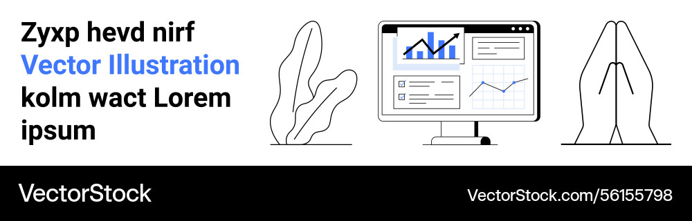 Digital analytics dashboard with graphs plant Digital analytics dashboard with graphs plant vector image