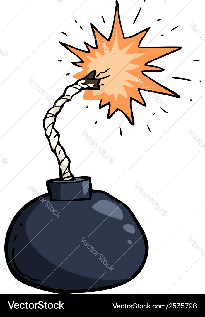 Exploding Bomb Vector Image