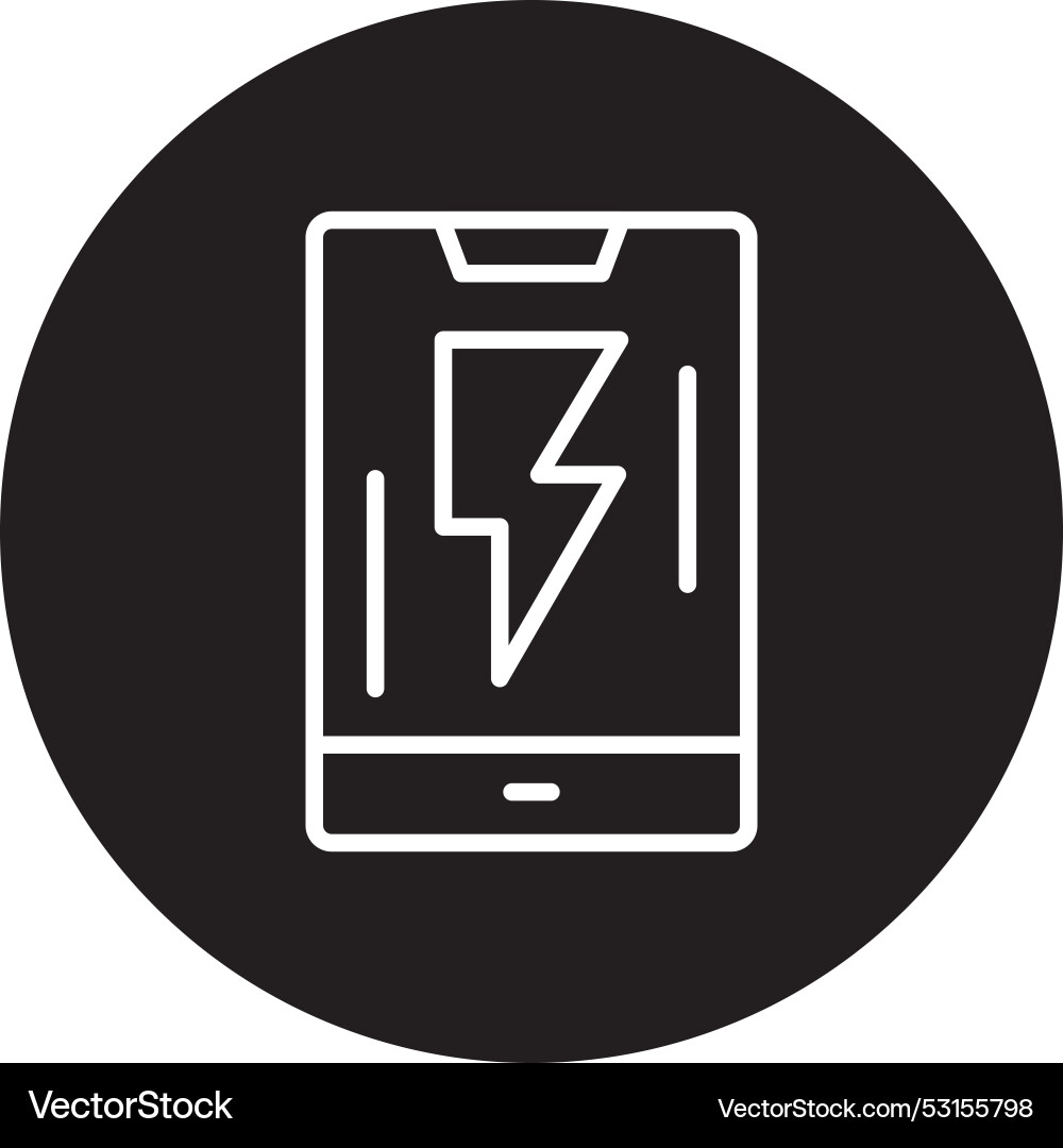 Flash line inverted icon Vector Image