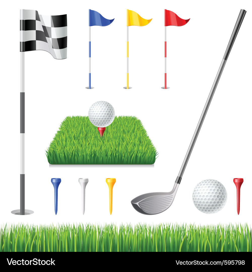 Golf Icon Collection Vector Image