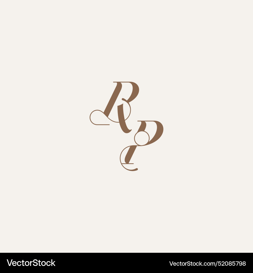 Initial monogram logo wedding concept design Vector Image