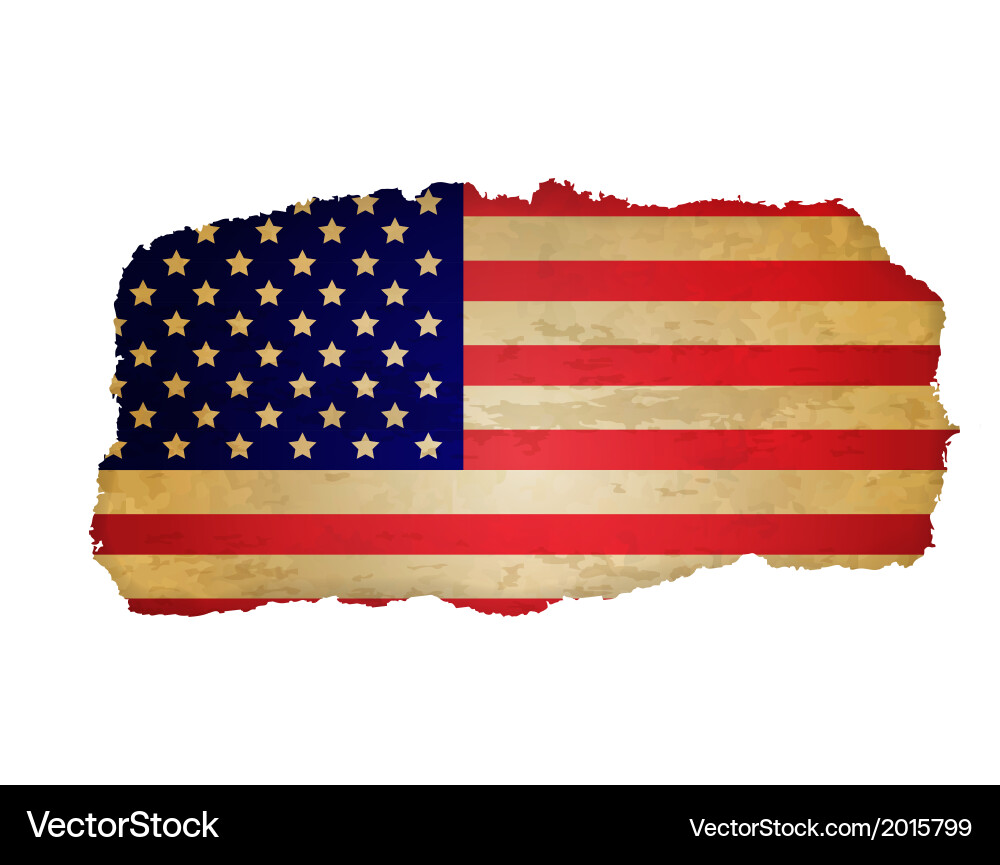 Usa flag with rip paper Royalty Free Vector Image