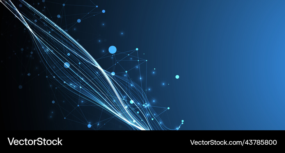 Abstract flowing wave lines design element Vector Image