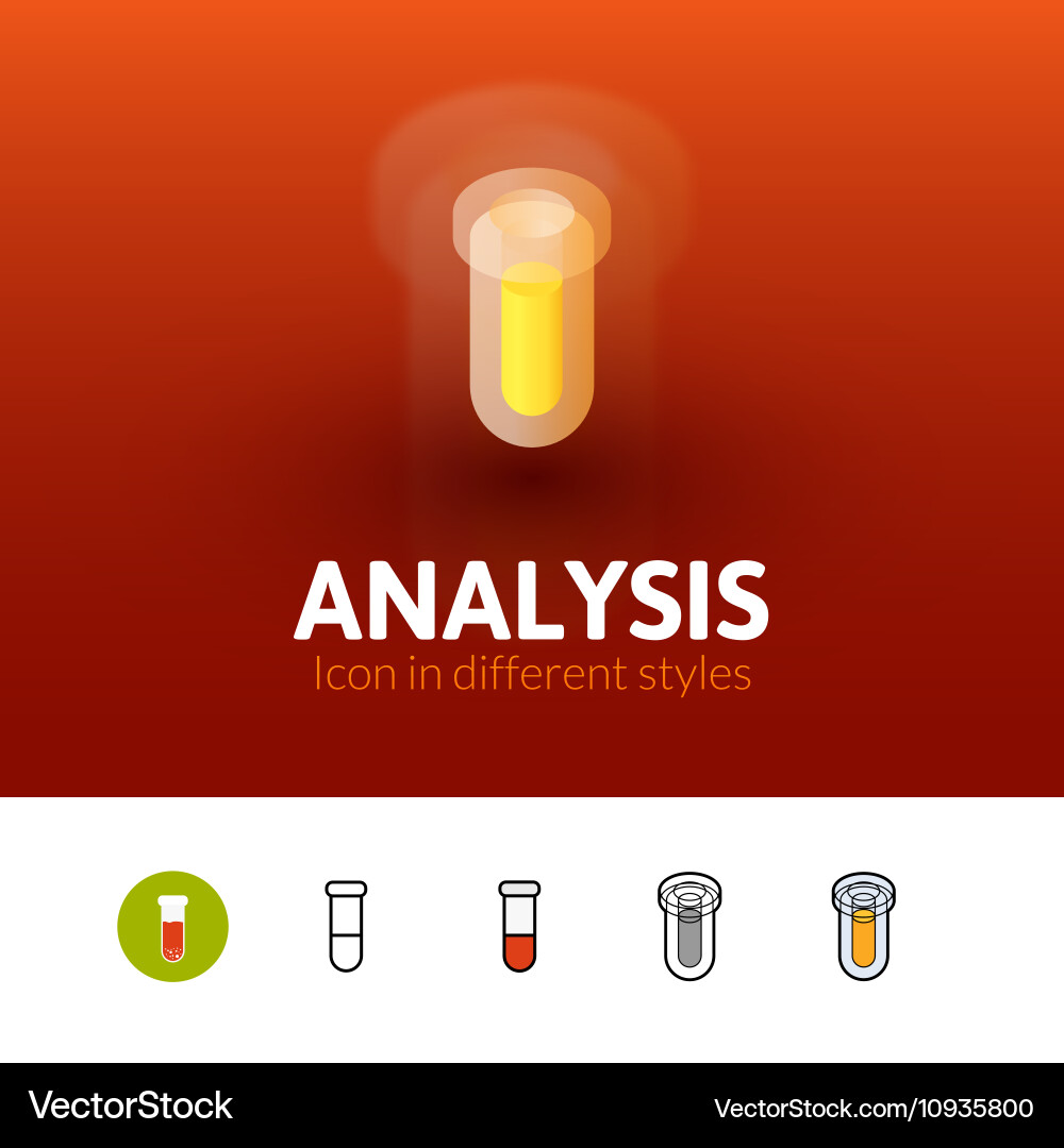 Analysis icon in different style Vector Image