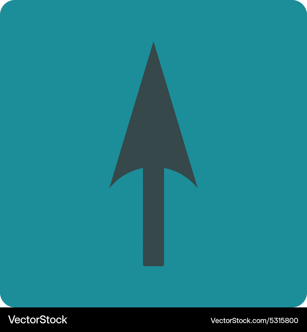 Arrow axis y flat soft blue colors rounded button Vector Image