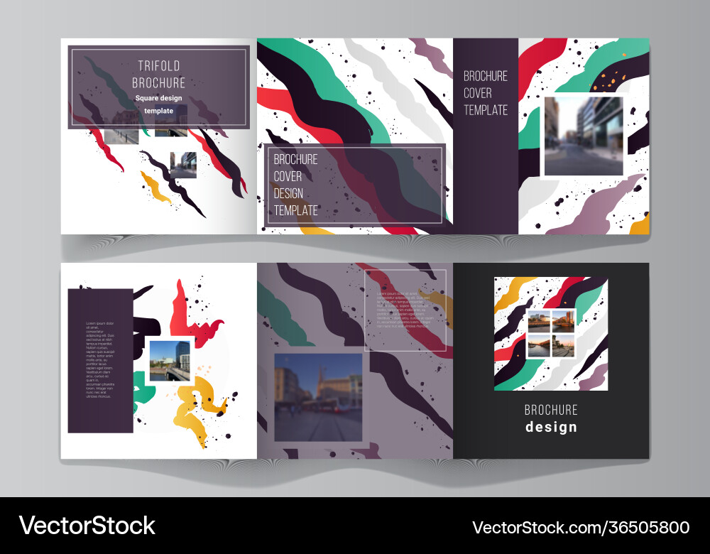 Layout square format covers design Layout square format covers design vector image