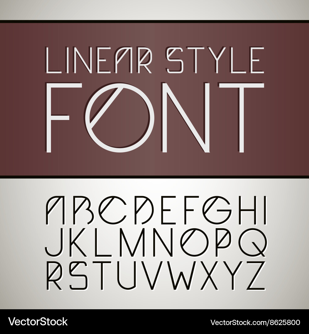 Lineare Schrift - einfach und minimalistisch vektorbild
