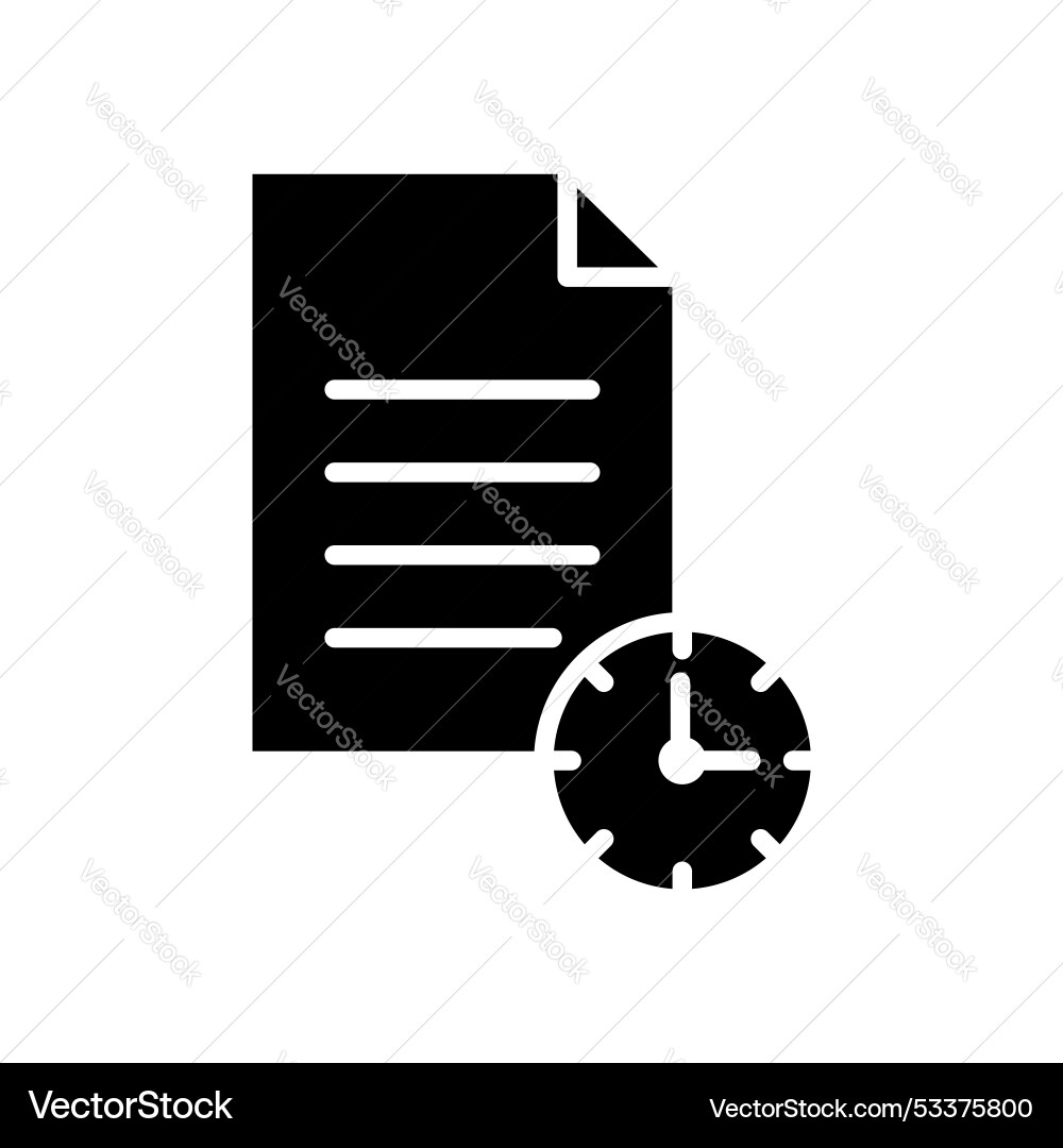 Time management icon set clock work project vector image