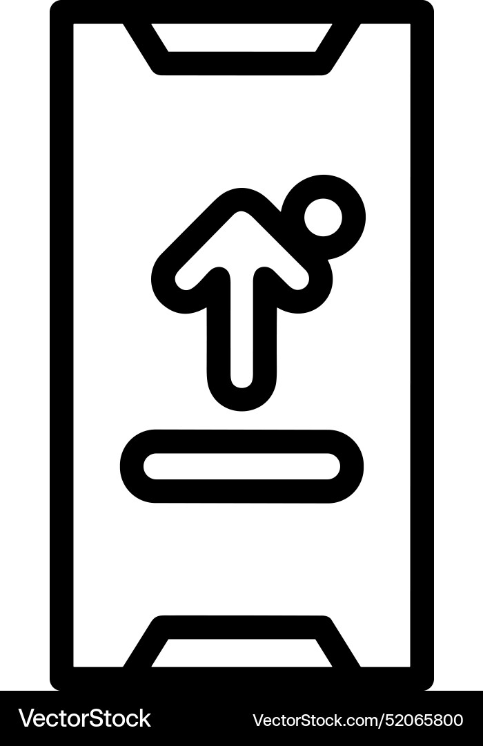 Upload outline icon symbol image Vector Image