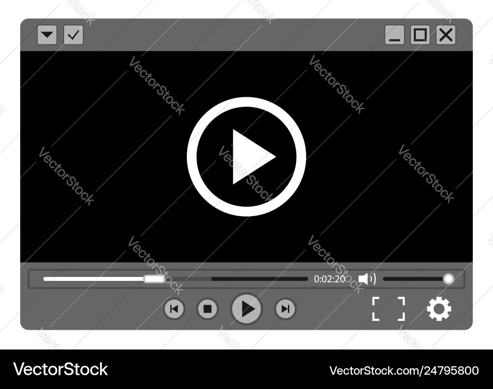 Video player vector image