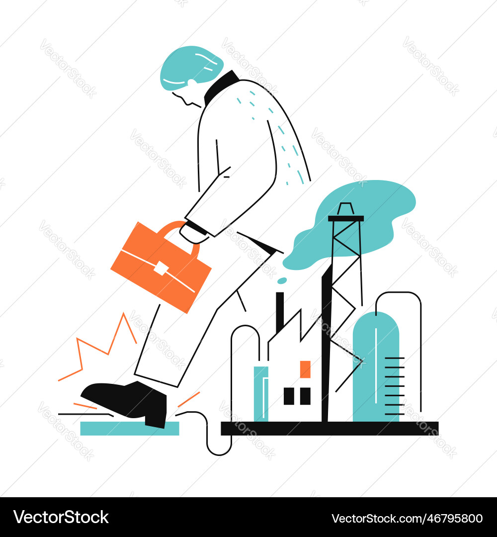 Work in a factory - colorful flat design style Work in a factory - colorful flat design style vector image