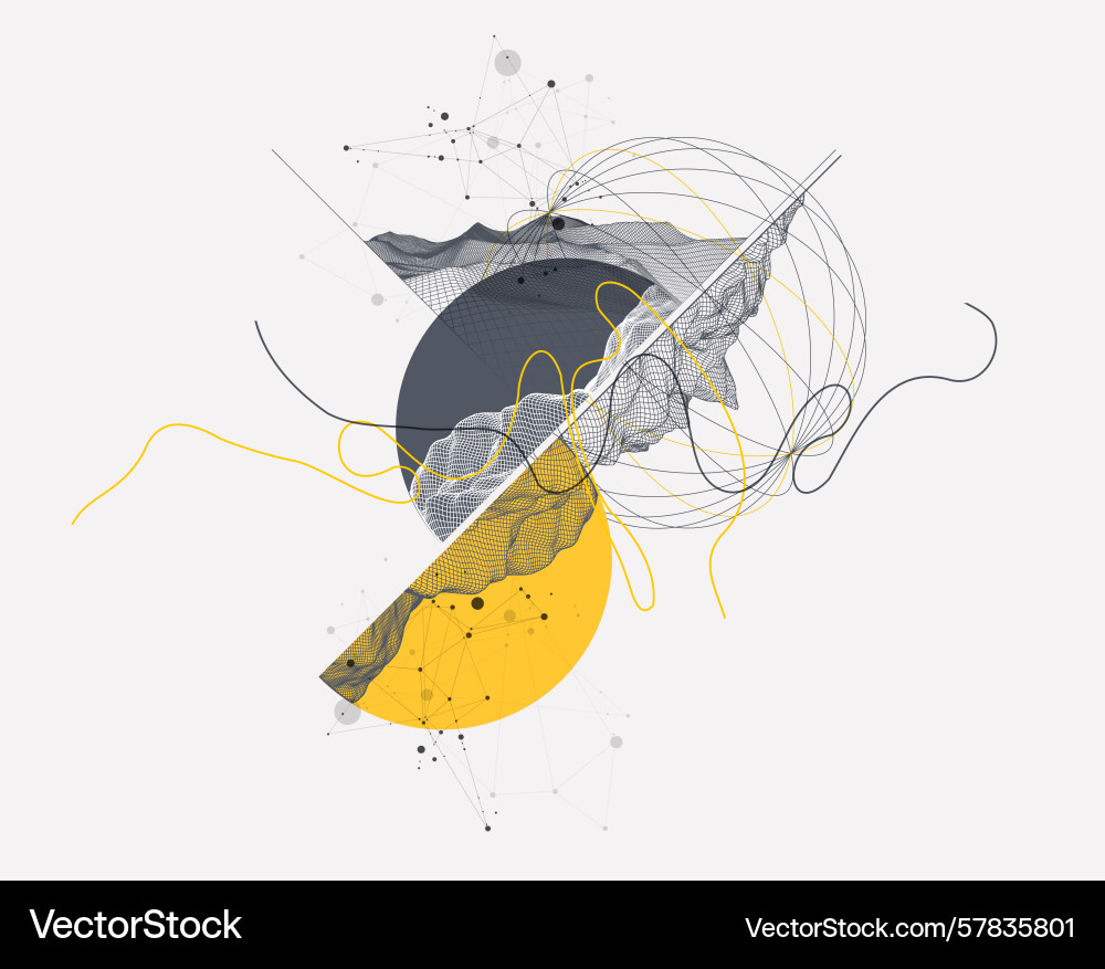 Abstract wireframe background modern science Abstract wireframe background modern science vector image