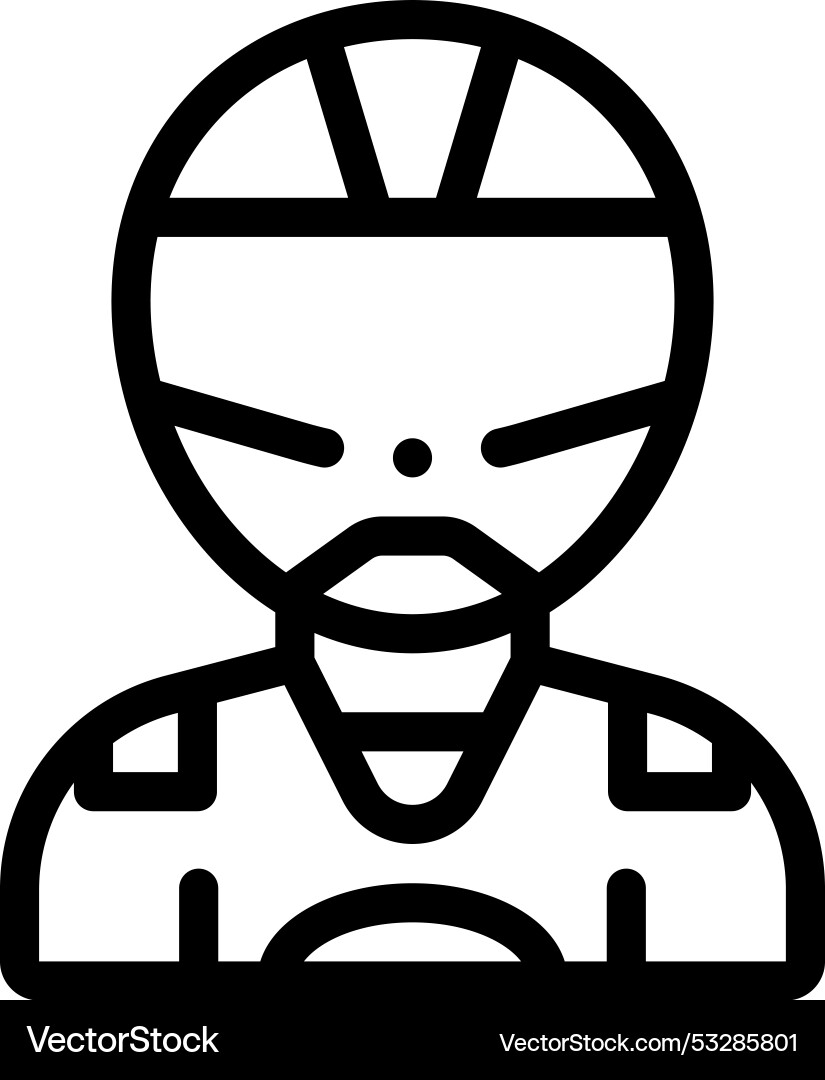 Driver icon thin linear style design isolated vector image