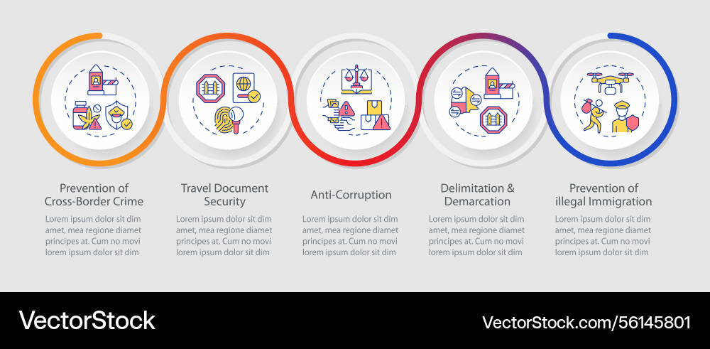 Goals of ibm infographics circles sequence Goals of ibm infographics circles sequence vector image