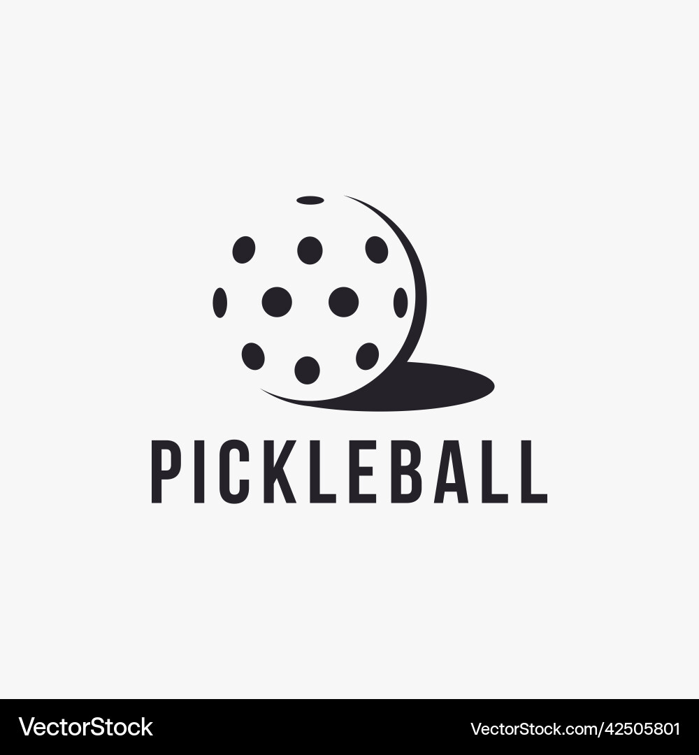 Minimalist Pickleball Logo Vector Image
