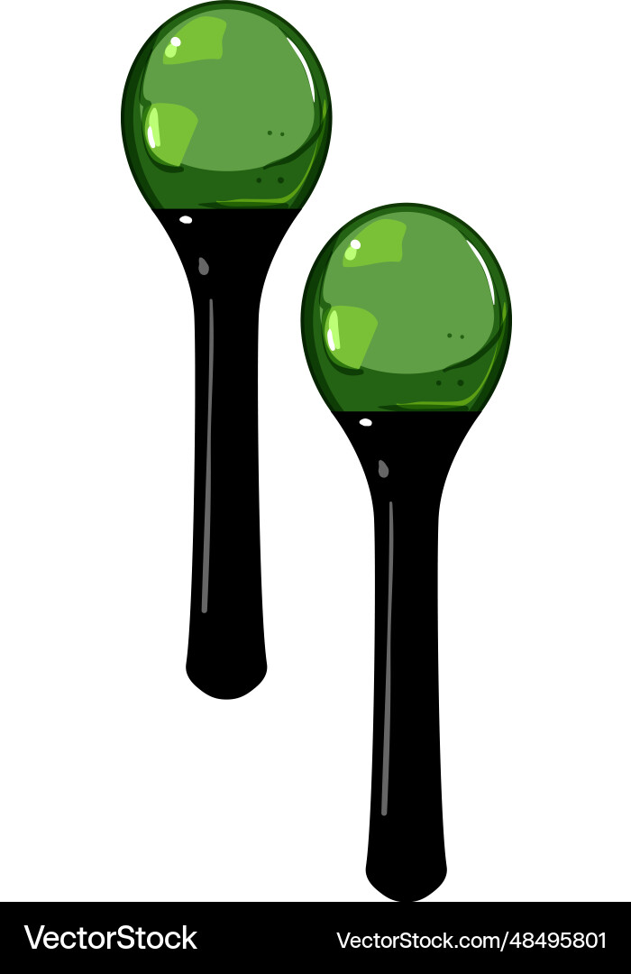 Music maracas cartoon Vector Image