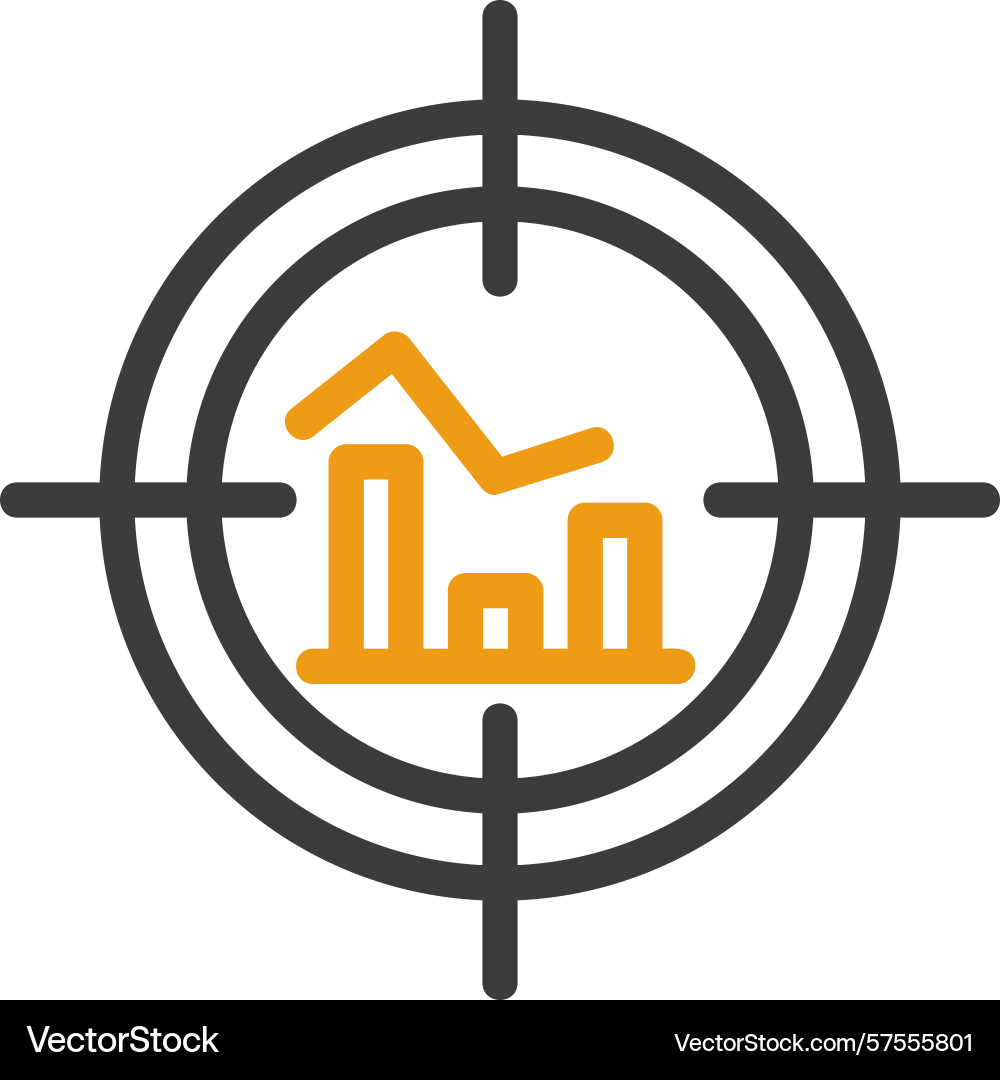 Scope two color icon vector image