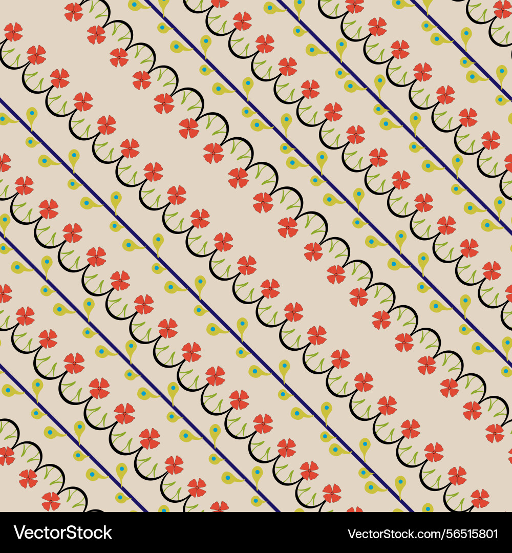 Seamless repeating ornamental pattern vector image