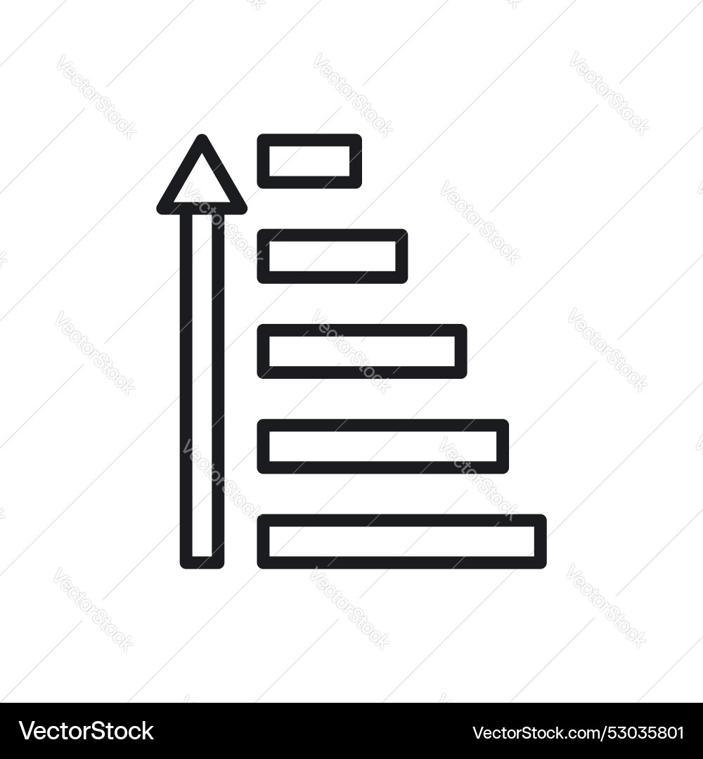 Sort amount up icon set arrow filter button vector image