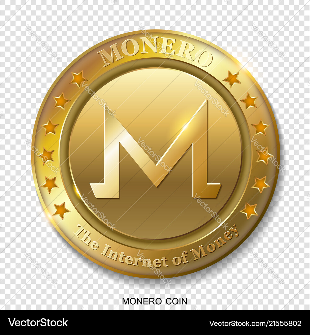 3D Golden Monero Coin – Royalty-Free Vector | VectorStock