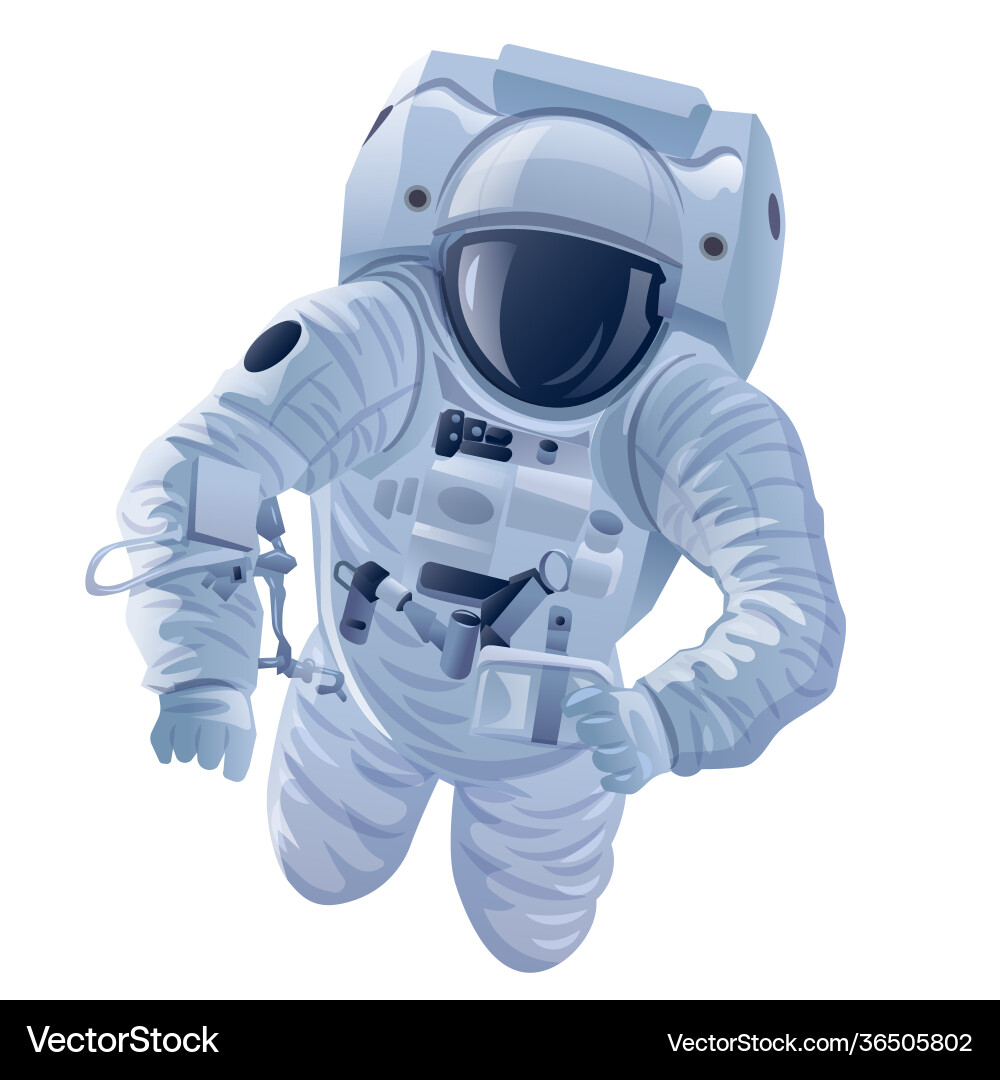 Astronaut Floating in Space vector image