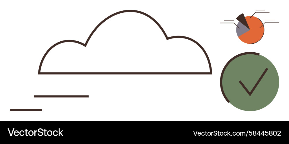 Cloud Data Analysis & Progress Vector Image
