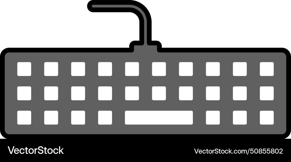 Computer hardware keyboard icon Vector Image
