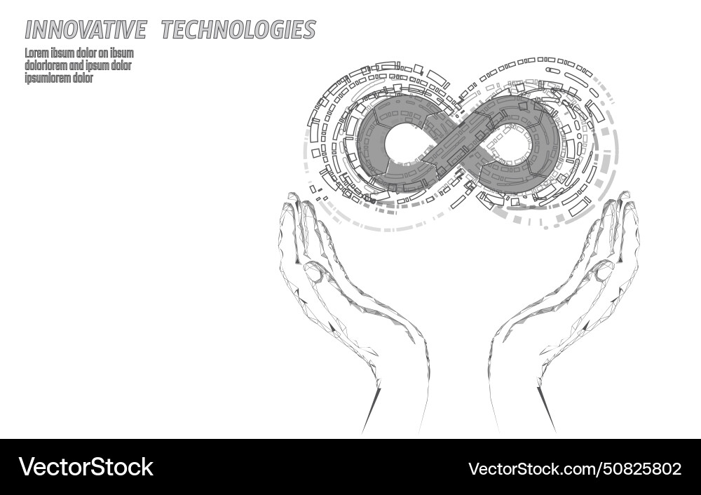 Devops software development operations infinity vector image