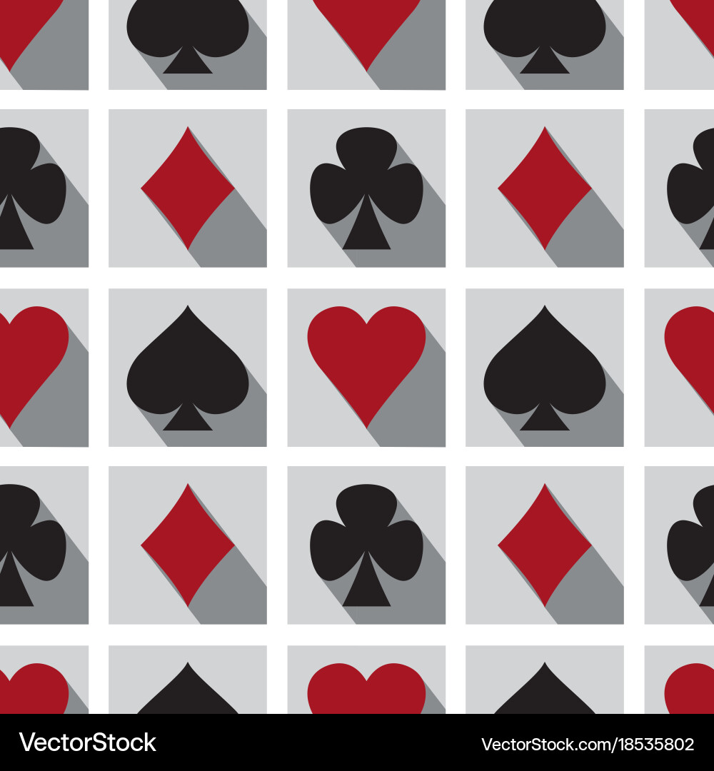 Playing card seamless pattern vector image