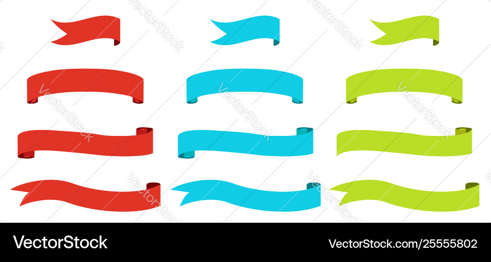 Ribbon flags Ribbon flags vector image