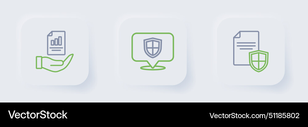 Set line contract with shield location Set line contract with shield location Vector Image