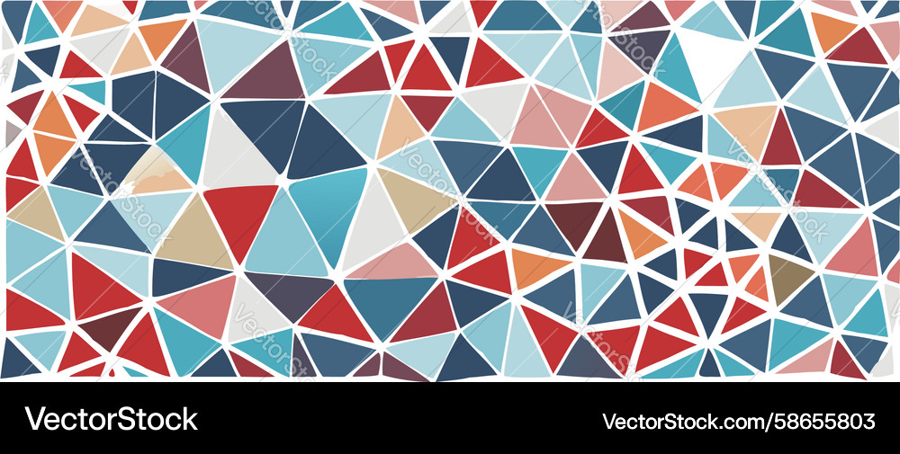 Abstract geometric mosaic pattern with colorful Vector Image