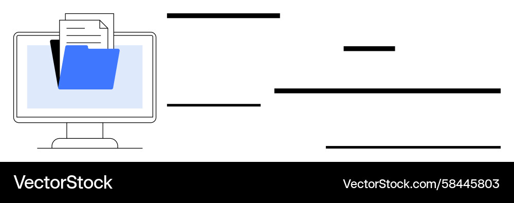 Digital File Management System Vector Image