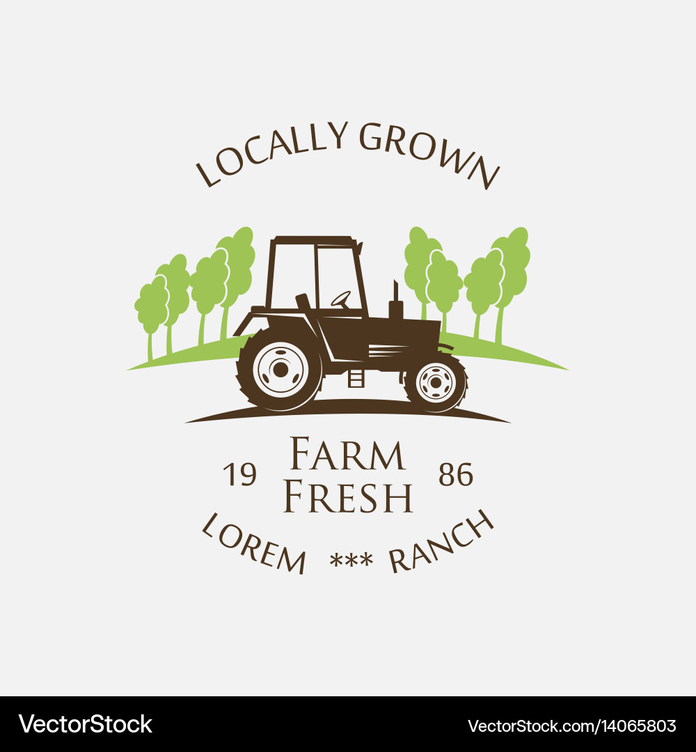 Logo tractor Royalty Free Vector Image - VectorStock