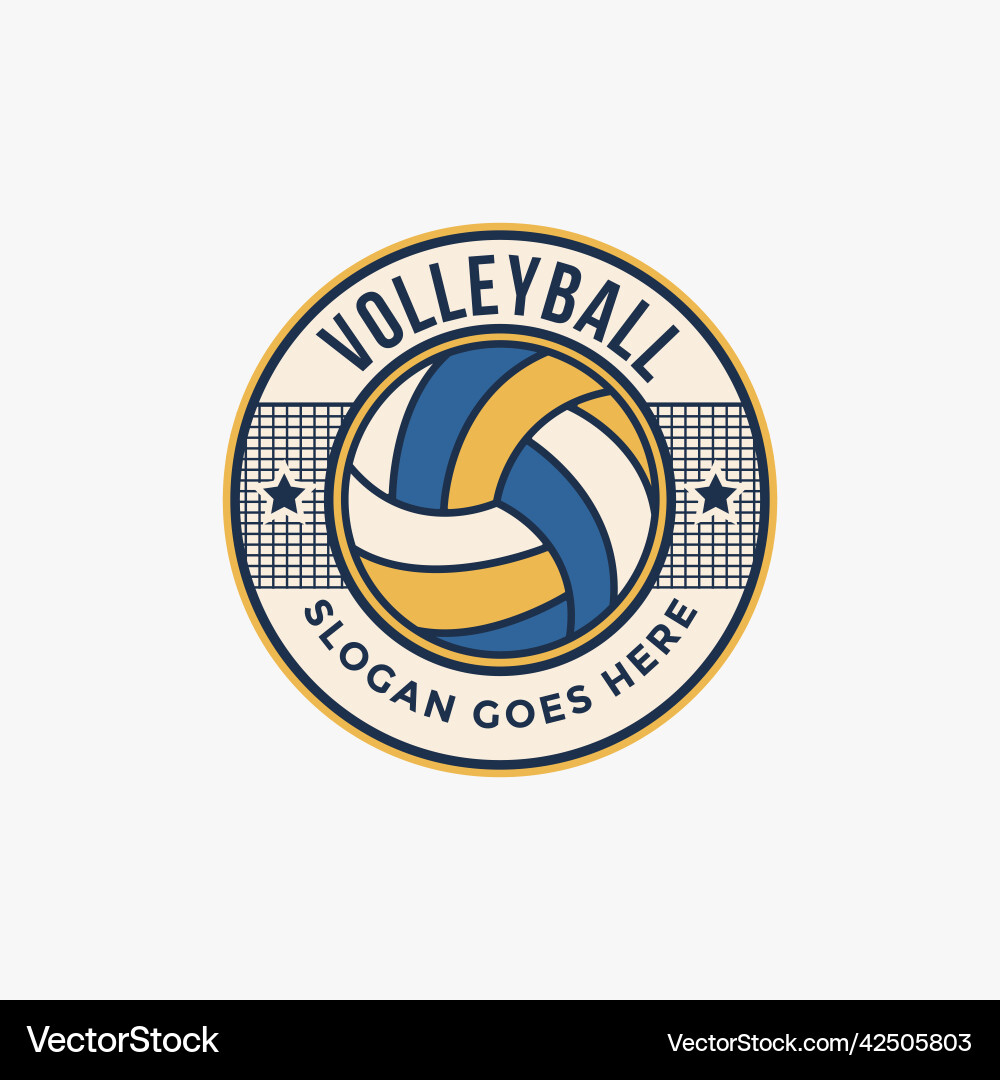 Volleyball Tournament Logo vector image