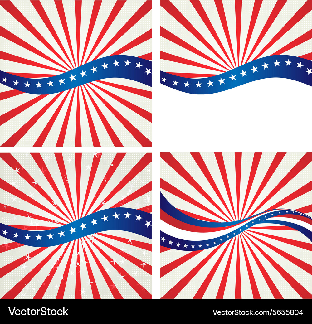 American flag background for independence Vector Image
