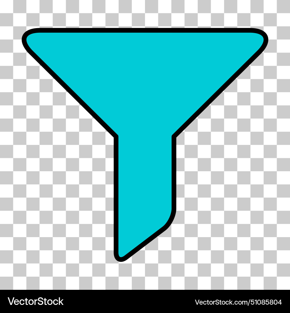Filter button web shape icon flat filtering Filter button web shape icon flat filtering vector image