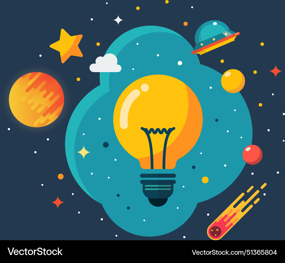 Lightbulb with elements creative idea concept Lightbulb with elements creative idea concept vector image