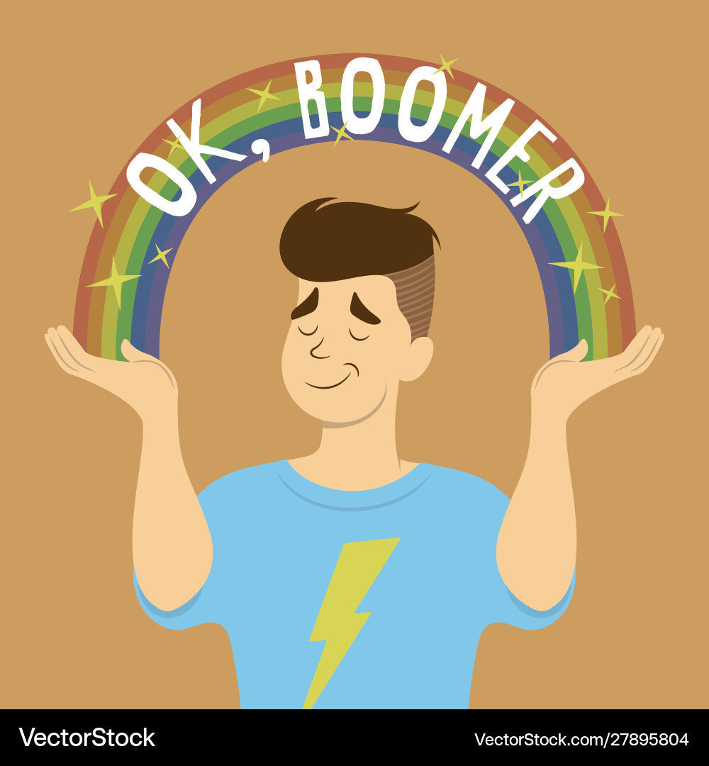 OK Boomer Rainbow Meme – Royalty-Free Vector | VectorStock