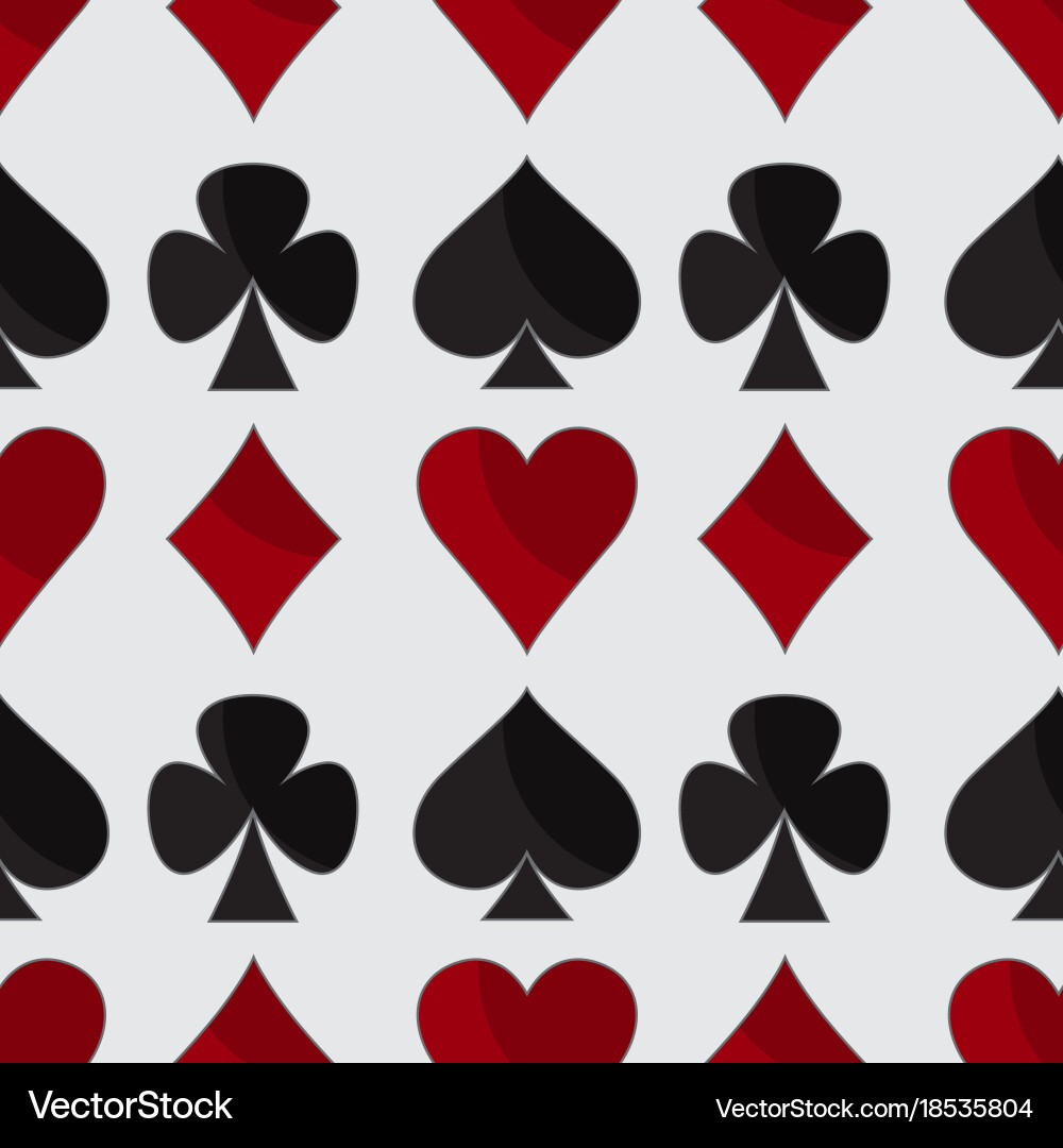 Playing card seamless pattern Vector Image