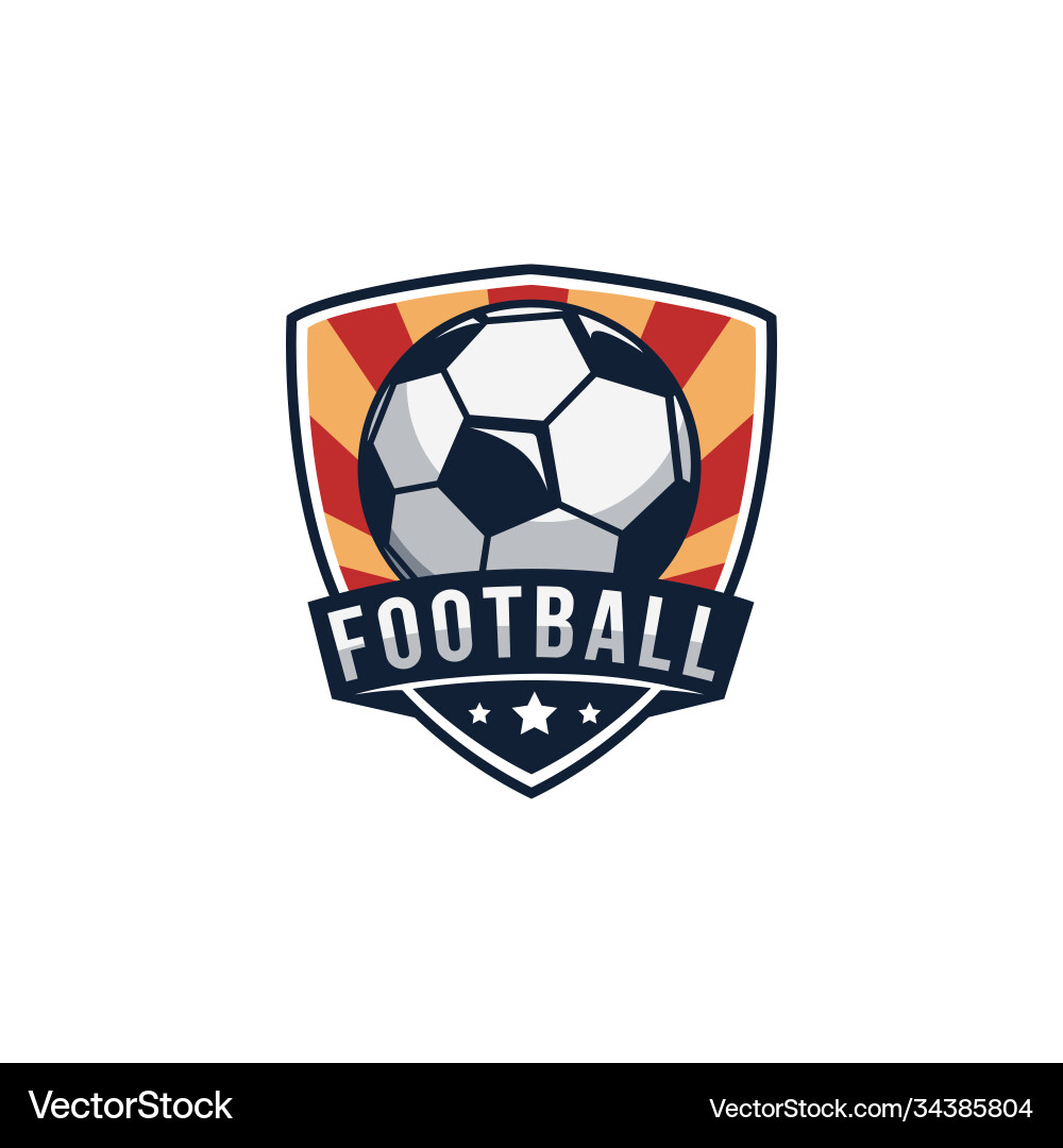 Shield emblem badge seal football soccer logo Shield emblem badge seal football soccer logo vector image