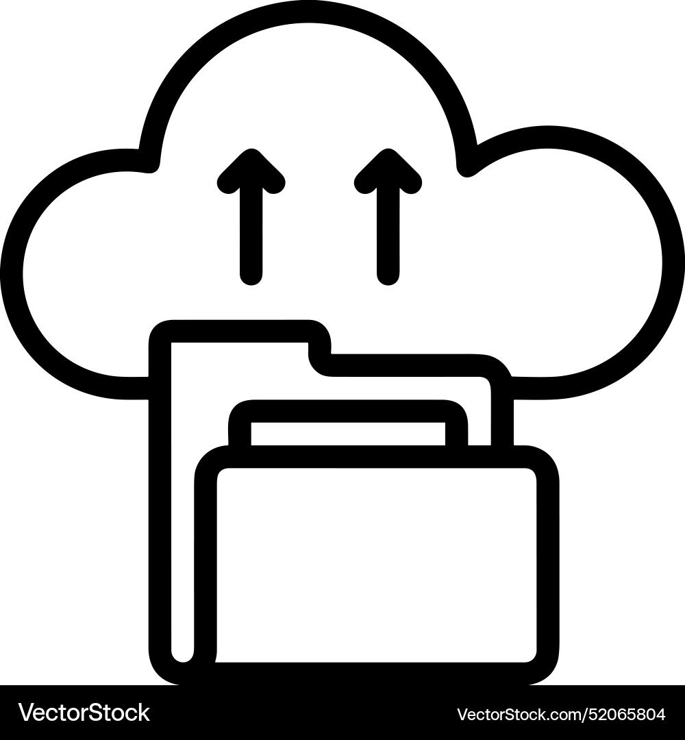 Upload outline icon symbol image Vector Image