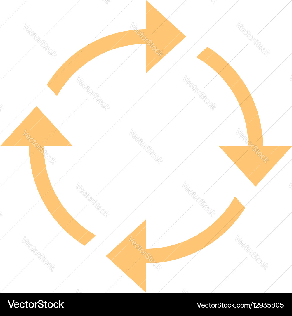 Arrow sign rotation icon reload button refresh vector image
