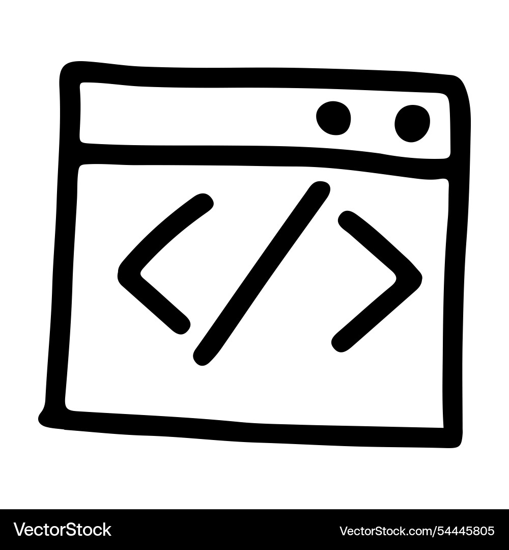 Doodle icon of fixes in programming Doodle icon of fixes in programming vector image