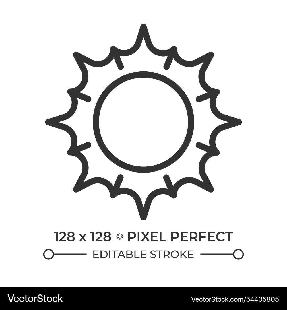 Sun linear icon Sun linear icon Vector Image