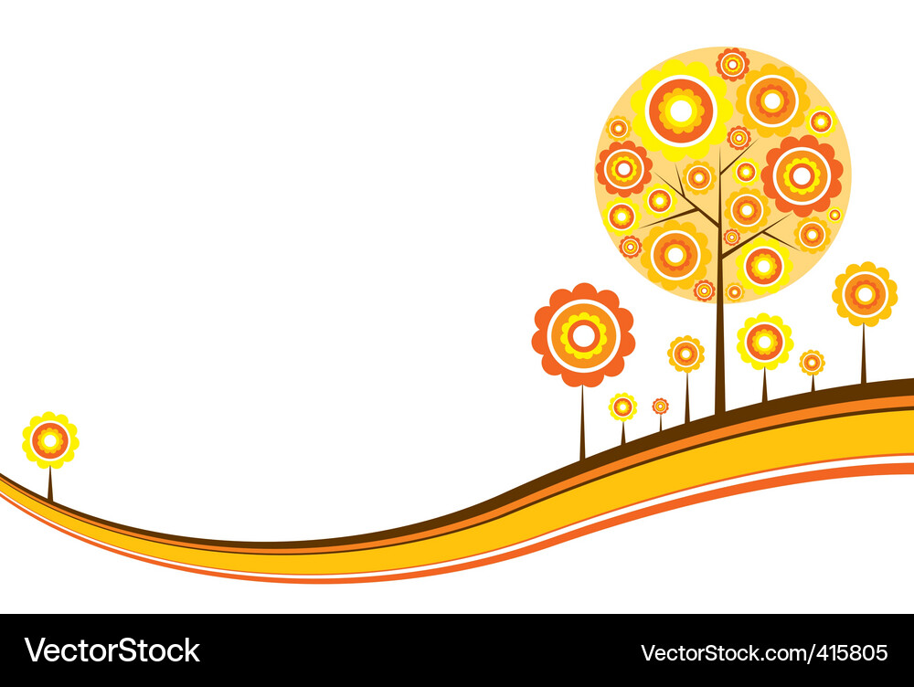 Tree autumn background Vector Image